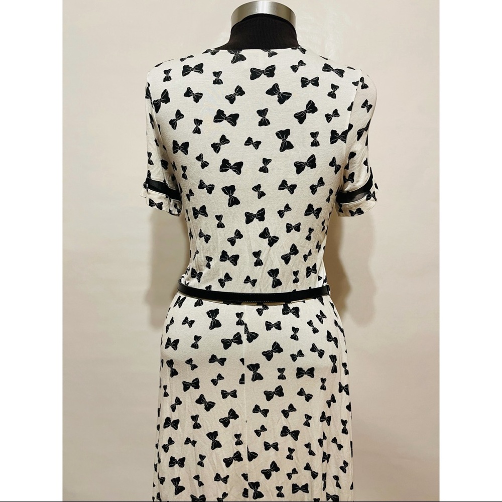 ASOS black & white bow print dress - Picture 3 of 4
